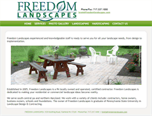 Tablet Screenshot of freedomlandscapes.com